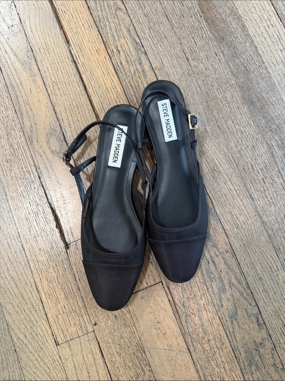 Steve Madden Black Slingback flatsLike New
